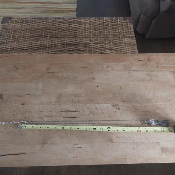 Brighton silver necklace with tassels, beautiful design, statement piece! - Picture 4 of 4